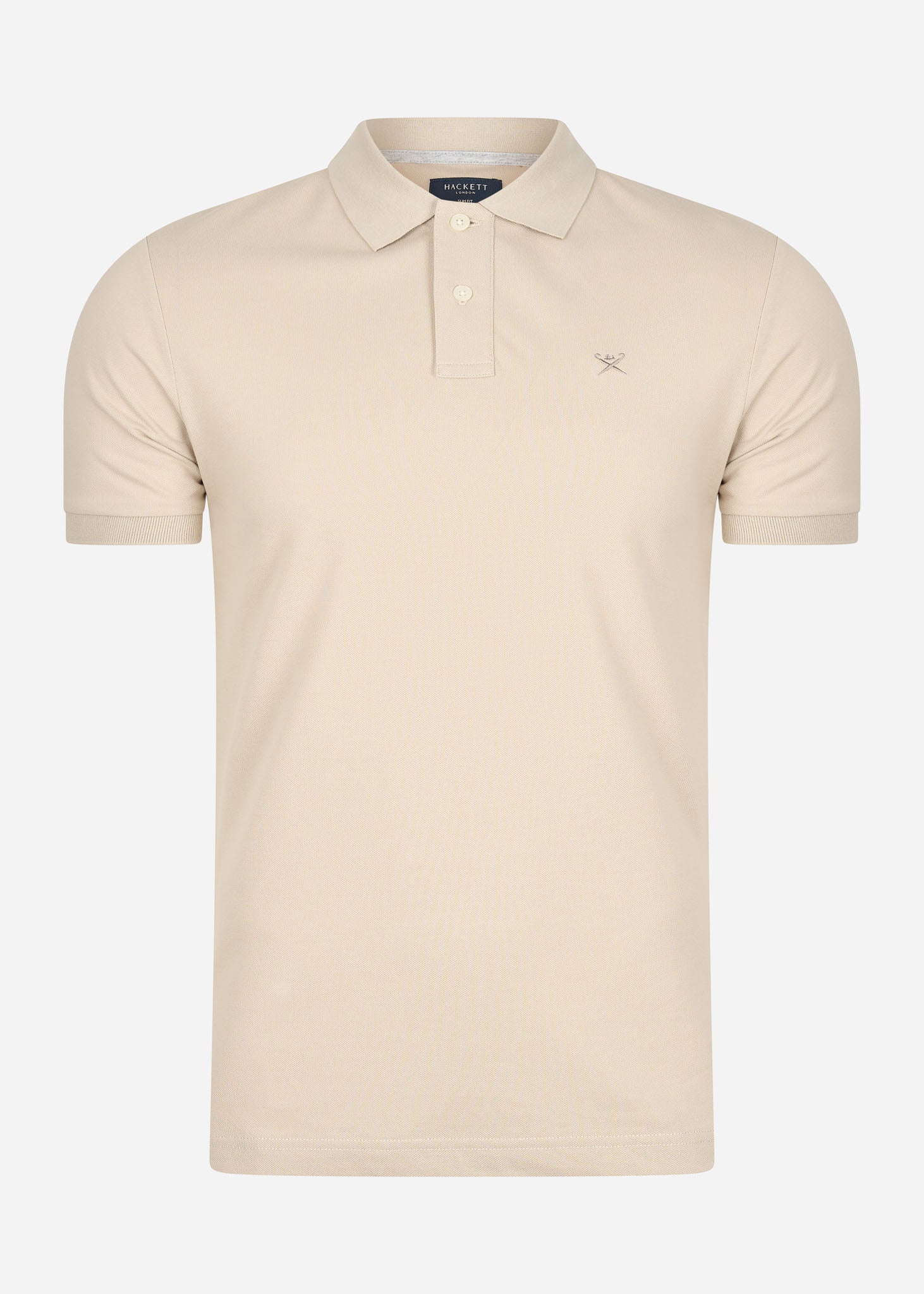 Hackett London Polo's  Cotton pique polo shirt - silver lining 