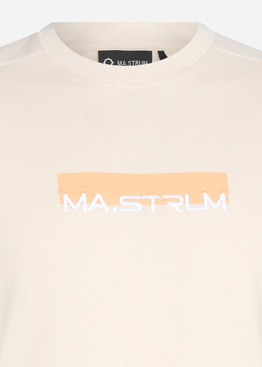 MA.Strum T-shirts  MA.Strum block print tee - aluminium 