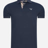 Barbour Polo's  Barbour tartan pique polo - new navy 