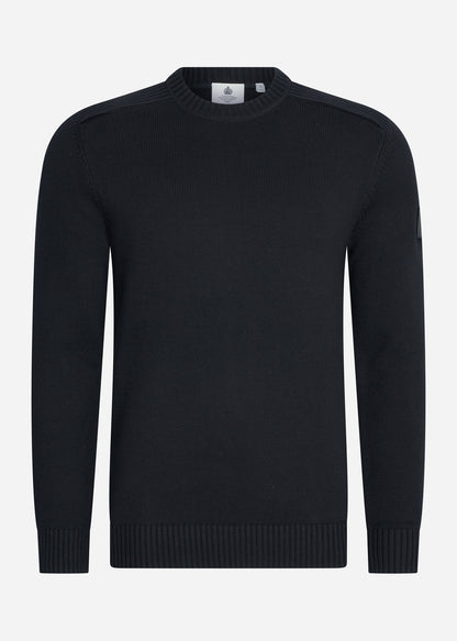 Lyle & Scott Truien  Shoulder detail crew neck knit jumper - jet black 