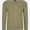 Lyle & Scott Truien  Chunky rib button neck - seaweed 