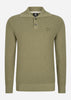 Lyle & Scott Truien  Chunky rib button neck - seaweed 