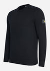 Lyle & Scott Truien  Shoulder detail crew neck knit jumper - jet black 