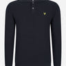 Lyle & Scott Truien  Chunky rib button neck - dark navy 