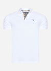 Barbour Polo's  Tartan pique polo shirt - white dress 