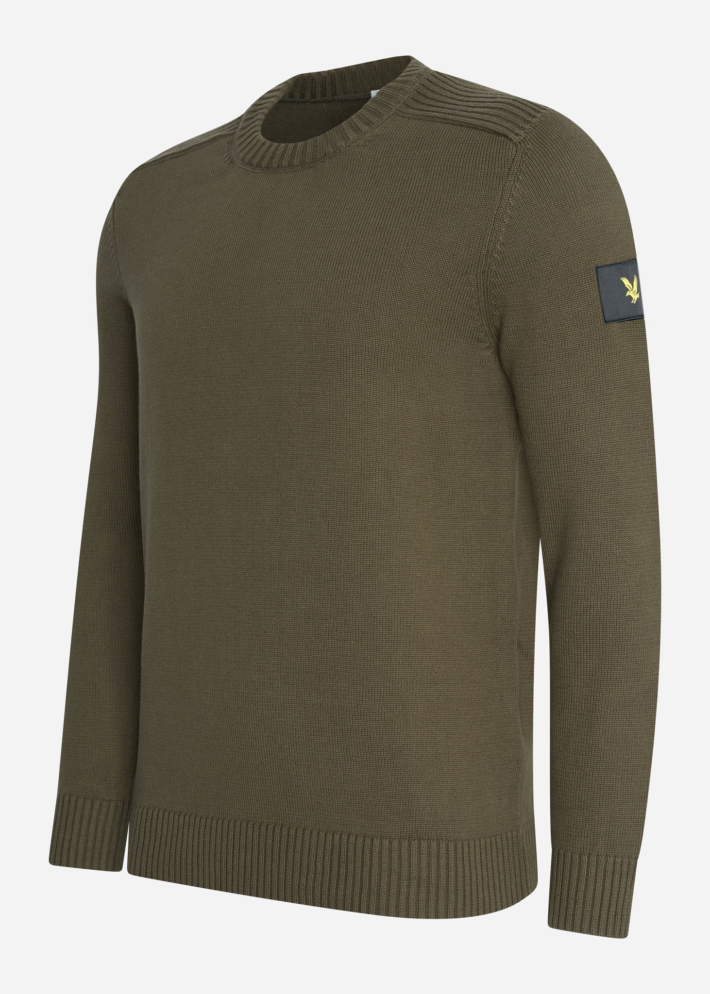 Lyle & Scott Truien  Shoulder detail crew neck knit jumper - olive 