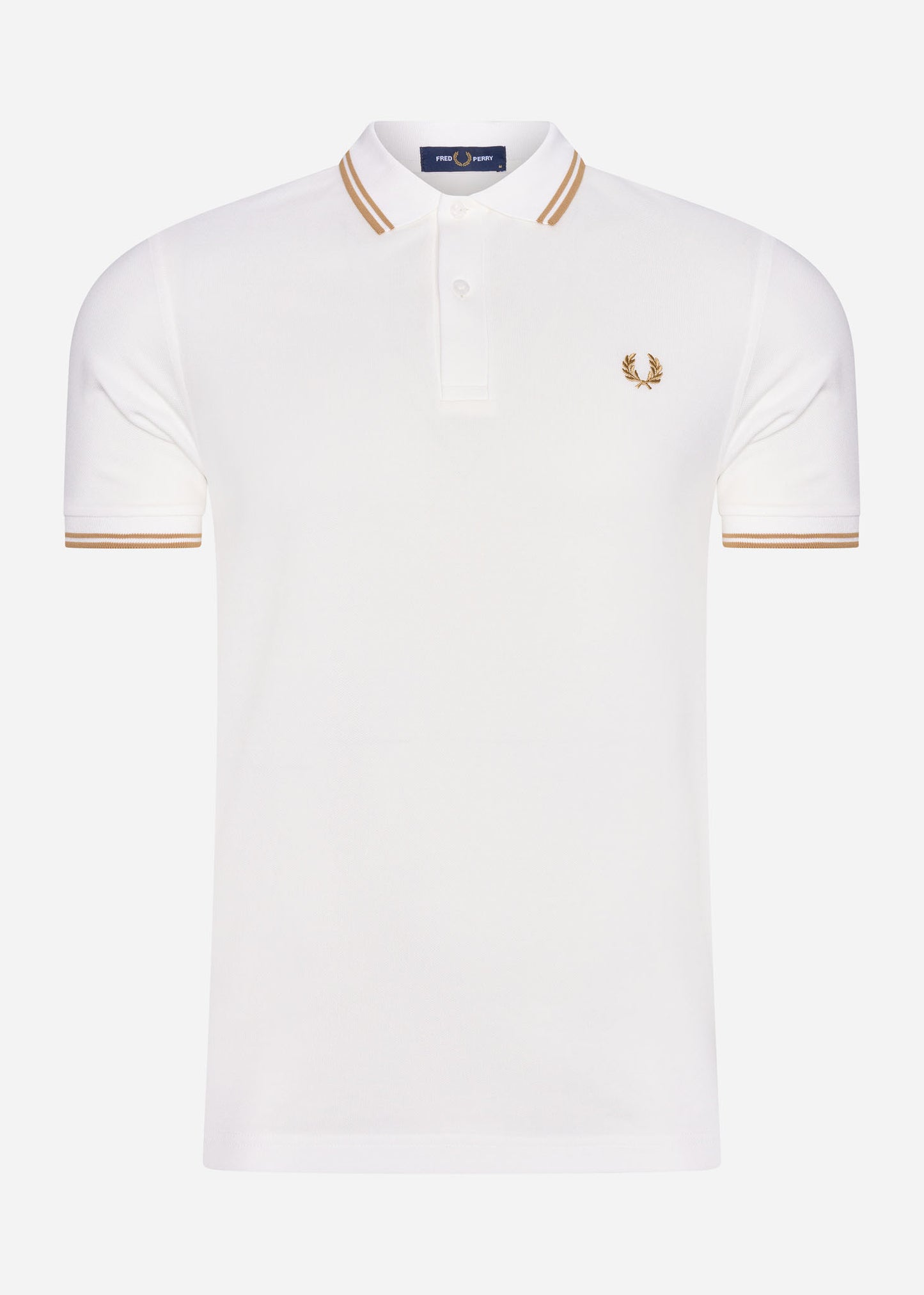 Fred Perry Polo's  Twin tipped fred perry shirt - snow white desert desert 