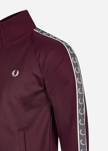 Fred Perry Vesten  Seasonal taped track jacket - oxblood gunmetal 