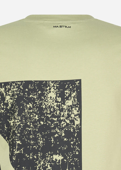 MA.Strum T-shirts  Stencil block print tee - tea 