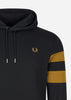 Fred Perry Hoodies  Tipped sleeve hooded sweat - black 