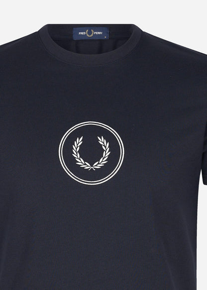 Fred Perry T-shirts  Circle branding t-shirt - navy 