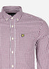 Lyle & Scott Overhemden  LS slim fit gingham shirt - burgundy white 