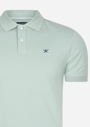 Hackett London Polo's  Cotton pique polo shirt - duck egg 