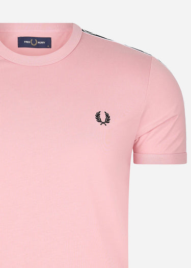 Fred Perry T-shirts  Contrast tape ringer t-shirt - chalky pink black 