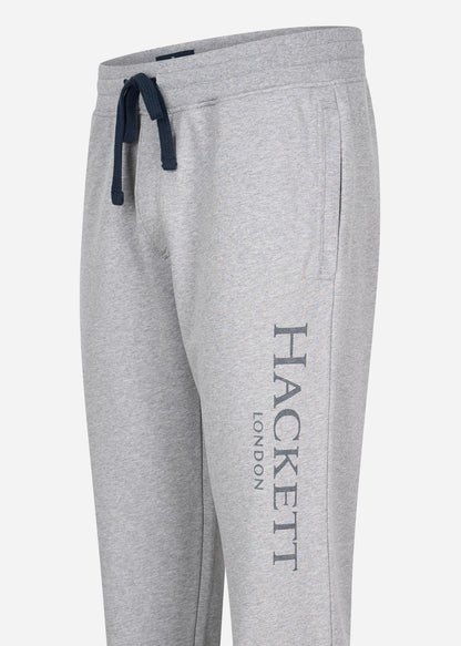 Hackett London Broeken  Terry logo joggers - light grey marl 