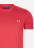 Fred Perry T-shirts  Contrast tape ringer t-shirt - washed red oxblood 