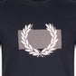 Fred Perry T-shirts  Colour block Laurel wreath t-shirt - navy 