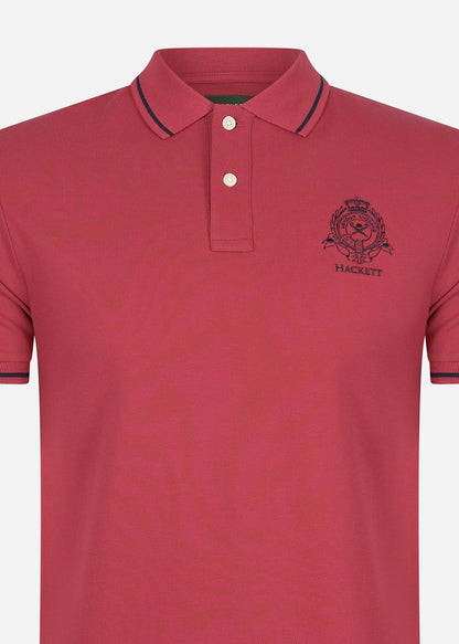 Hackett London Polo's  Heritage logo polo - claret 