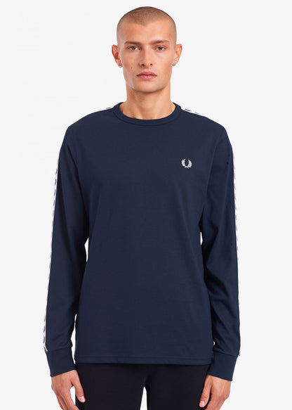 Fred Perry Longsleeve Tees  Taped longsleeve tee - carbon blue 