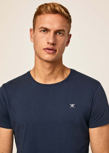 Hackett London T-shirts  Embroidered logo t-shirt - navy grey 