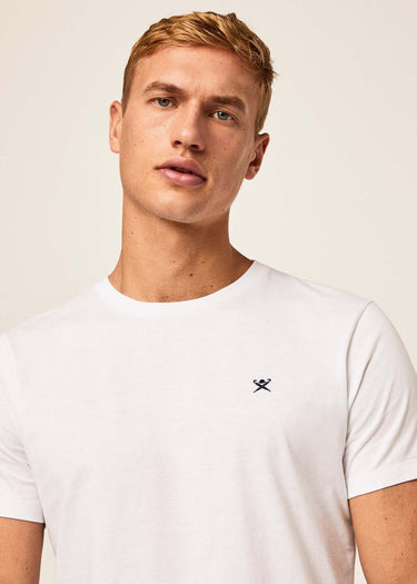 Hackett London T-shirts  Embroidered logo t-shirt - white 