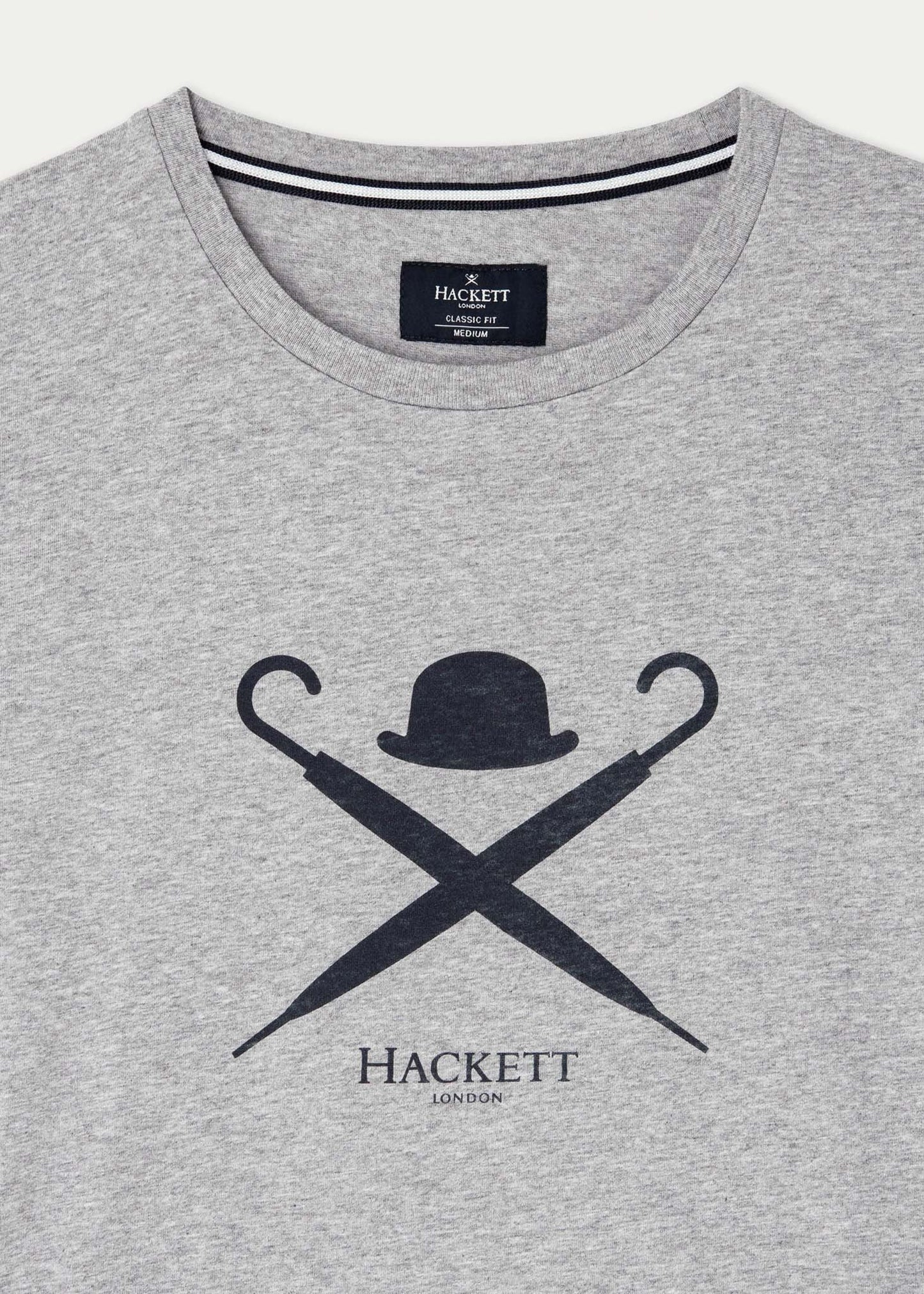 Hackett London T-shirts  Large logo t-shirt - light grey marl 