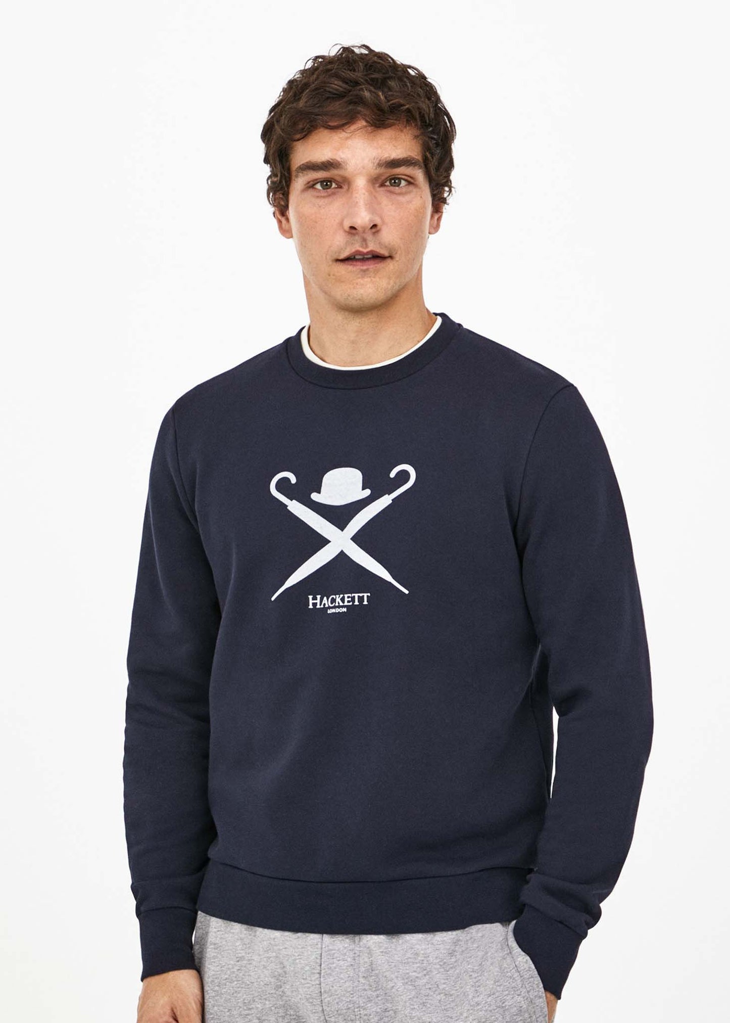 Hackett London Truien  Logo sweatshirt - navy 