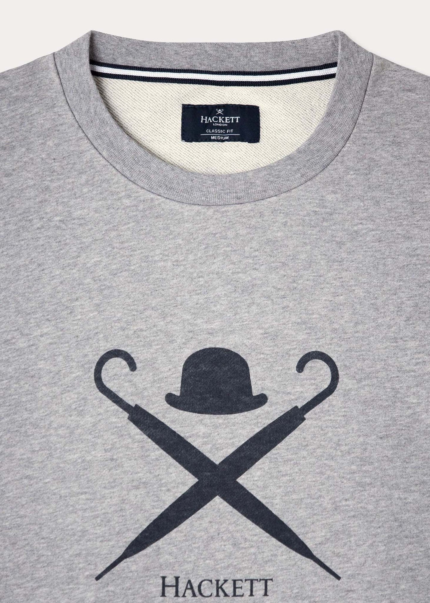 Hackett London Truien  Logo sweatshirt - light grey marl 
