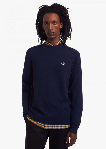 Fred Perry Truien  Classic crew neck jumper - navy 