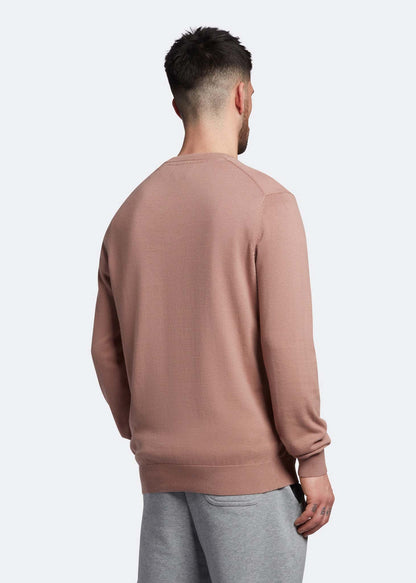 Lyle & Scott Truien  Cotton crew neck jumper - hutton pink 