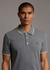 Lyle & Scott Polo's  Tipped polo shirt - mid grey marl lemon 