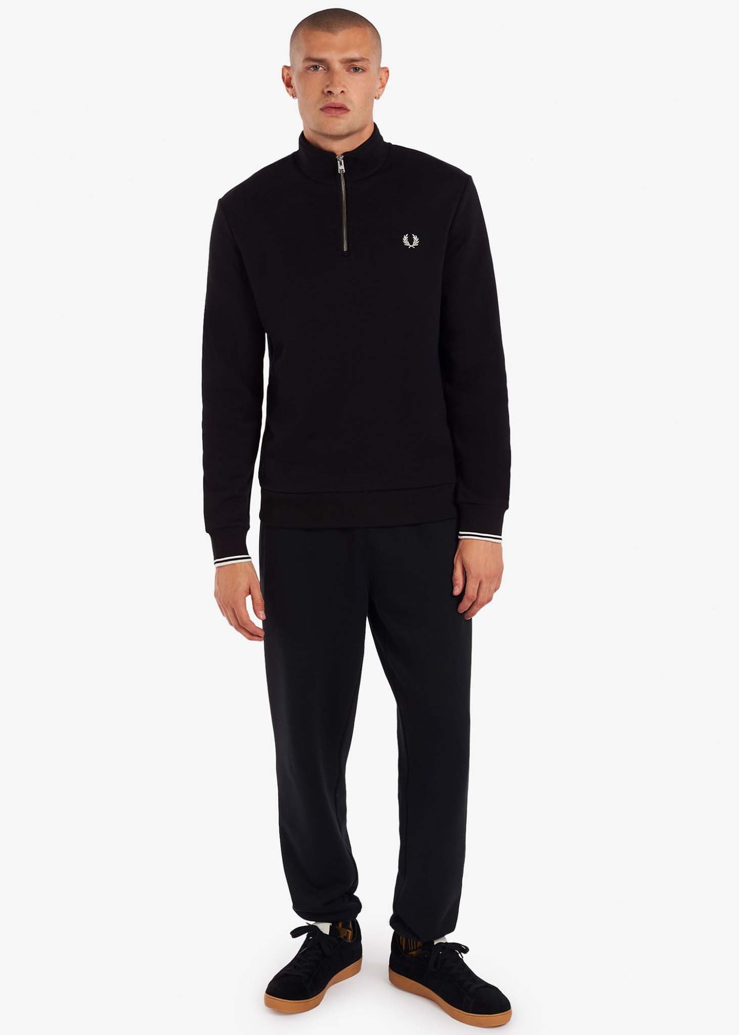 Fred Perry Truien  Half zip sweatshirt - black 