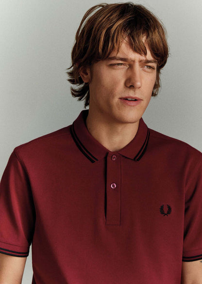 Fred Perry Polo's  Twin tipped fred perry shirt - tawny port 