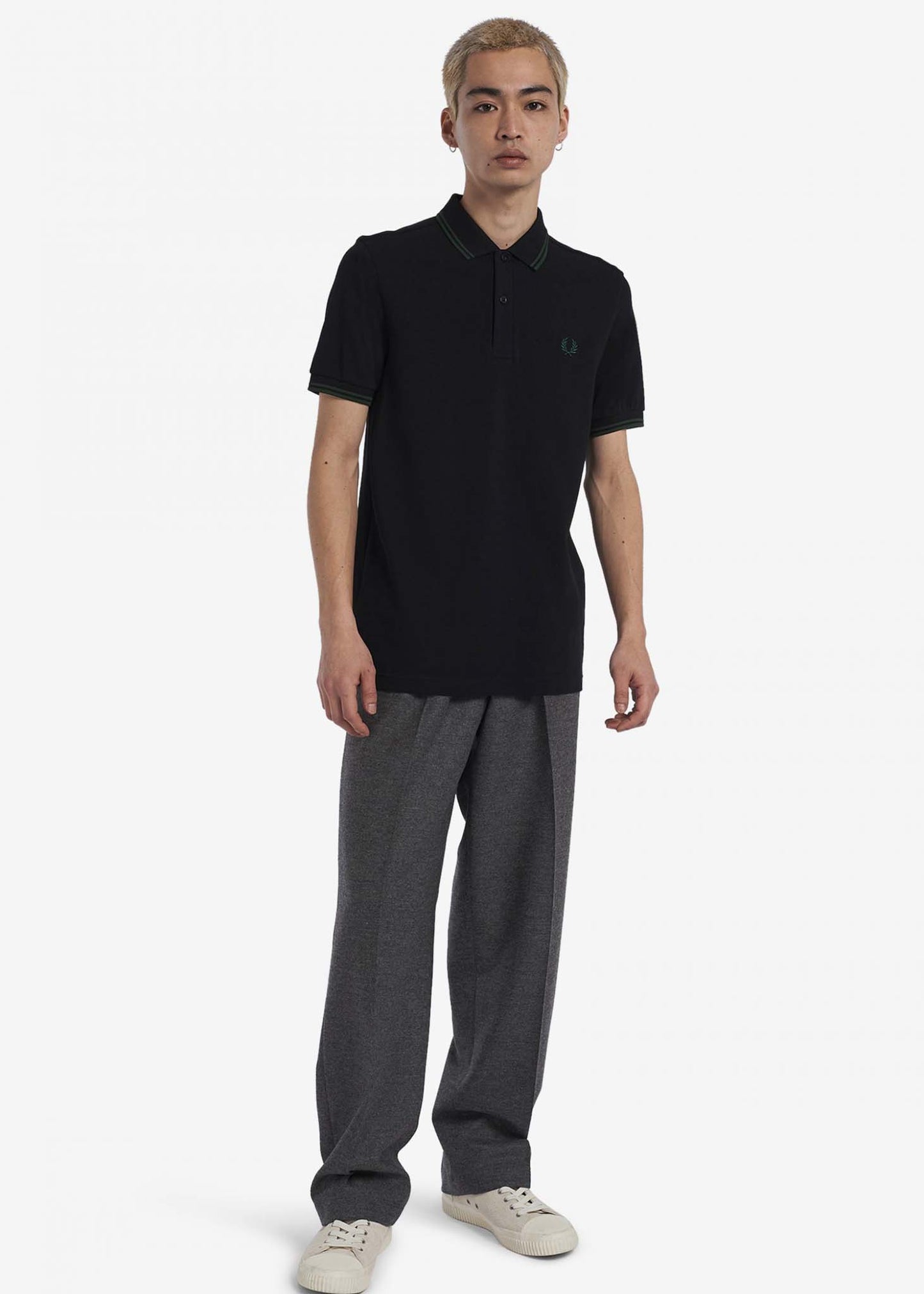 Fred Perry Polo's  Twin tipped fred perry shirt - black ivy 