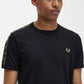 Fred Perry T-shirts  Contrast tape ringer t-shirt - black black 