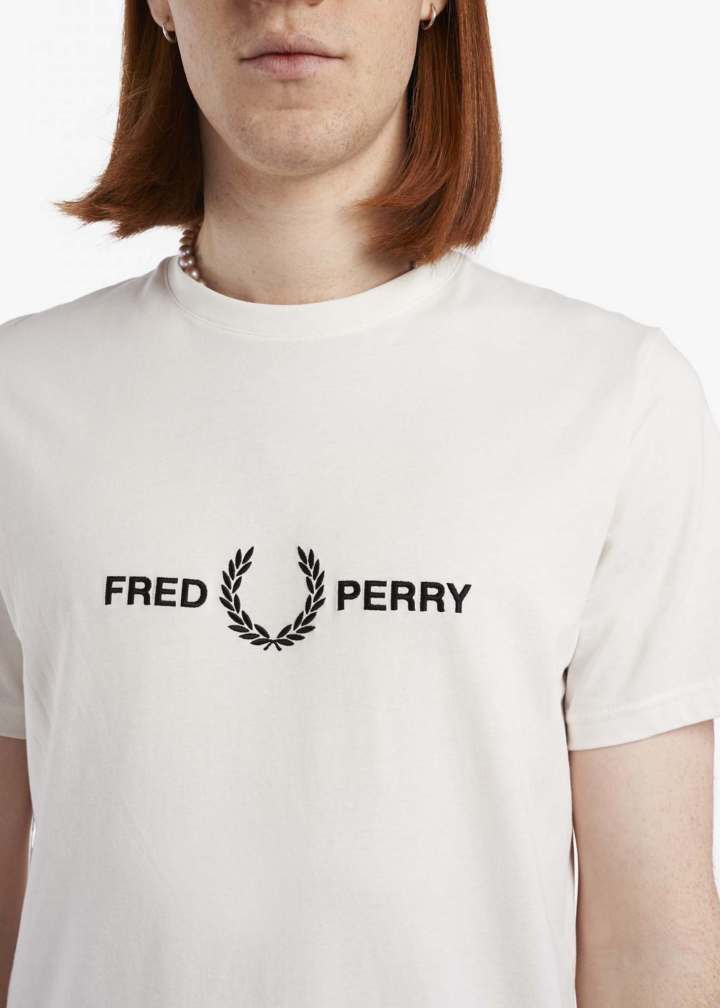 Fred Perry T-shirts  Graphic branded t-shirt - snow white 