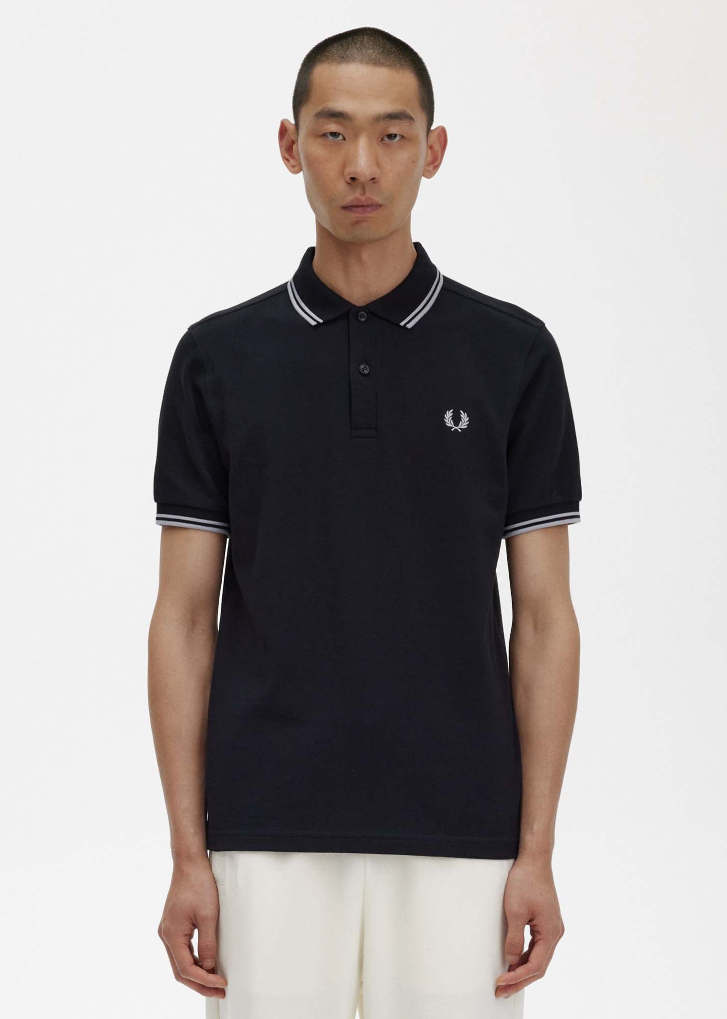 Fred Perry Polo's  Back graphic polo shirt - black 