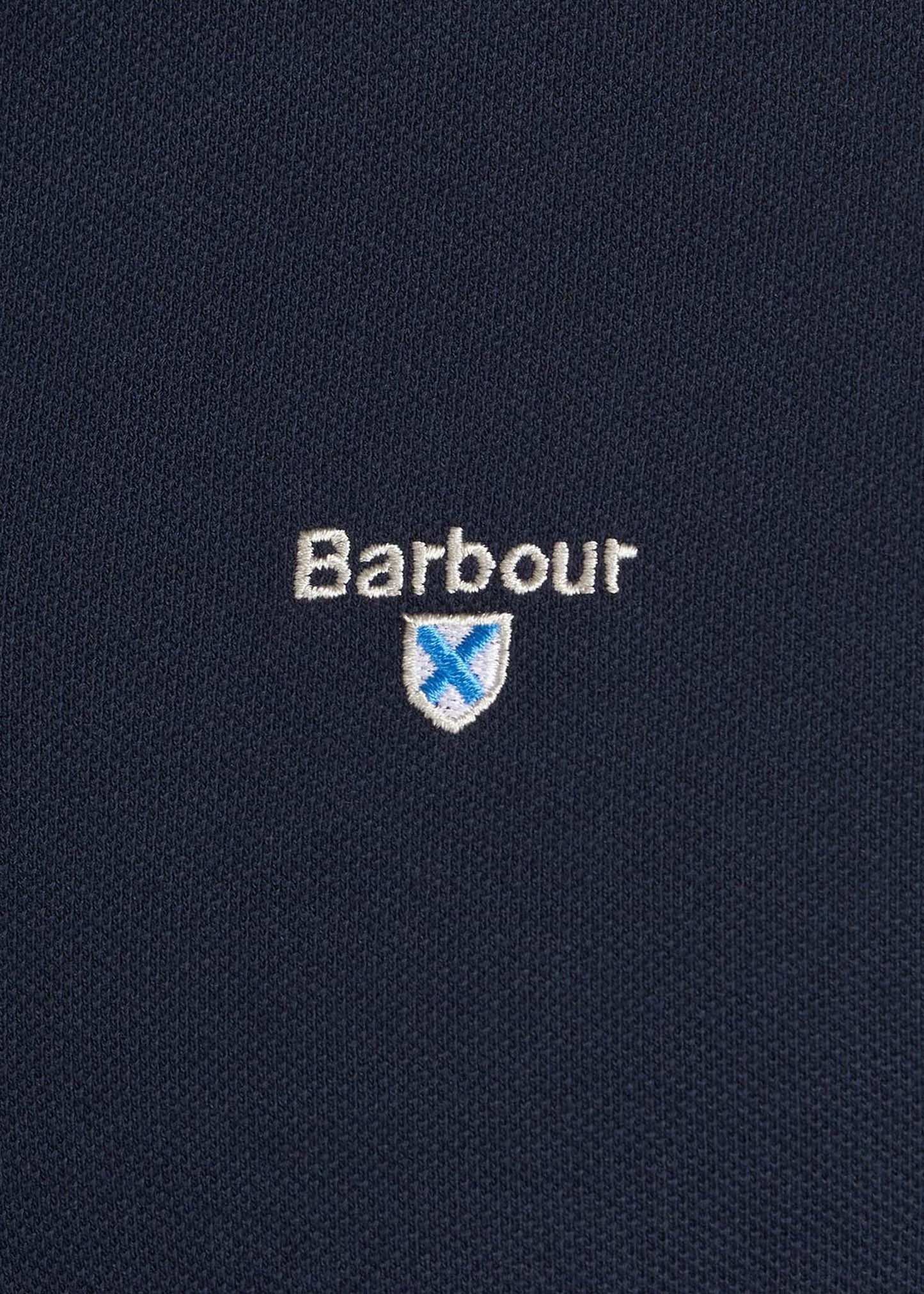 Barbour Polo's  Barbour tartan pique polo - new navy 