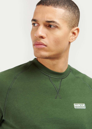 Barbour International Truien  Essential crew neck sweat - kombu green 