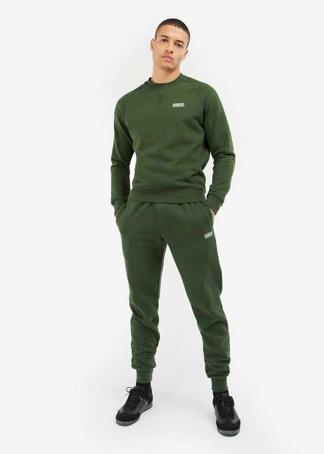 Barbour International Truien  Essential crew neck sweat - kombu green 