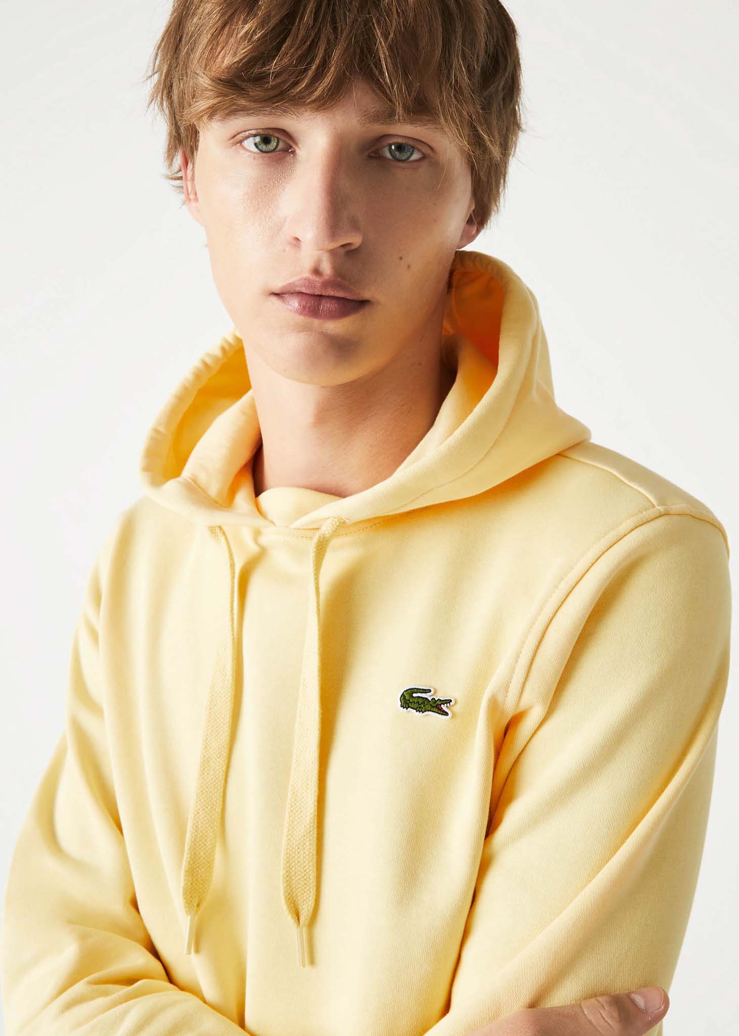 Lacoste yellow shop hoodie