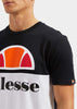 Ellesse T-shirts  Arbatax tee - black white 