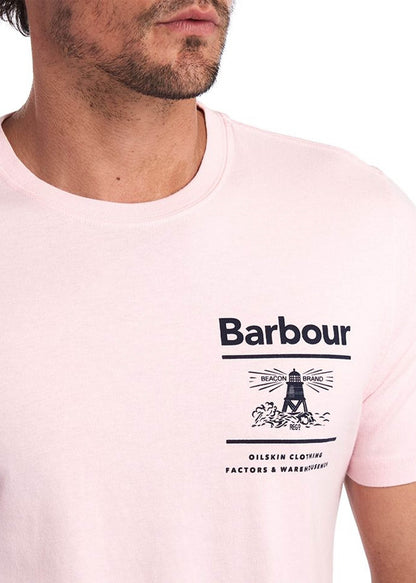 Barbour T-shirts  Chanonry tee - chalk pink 