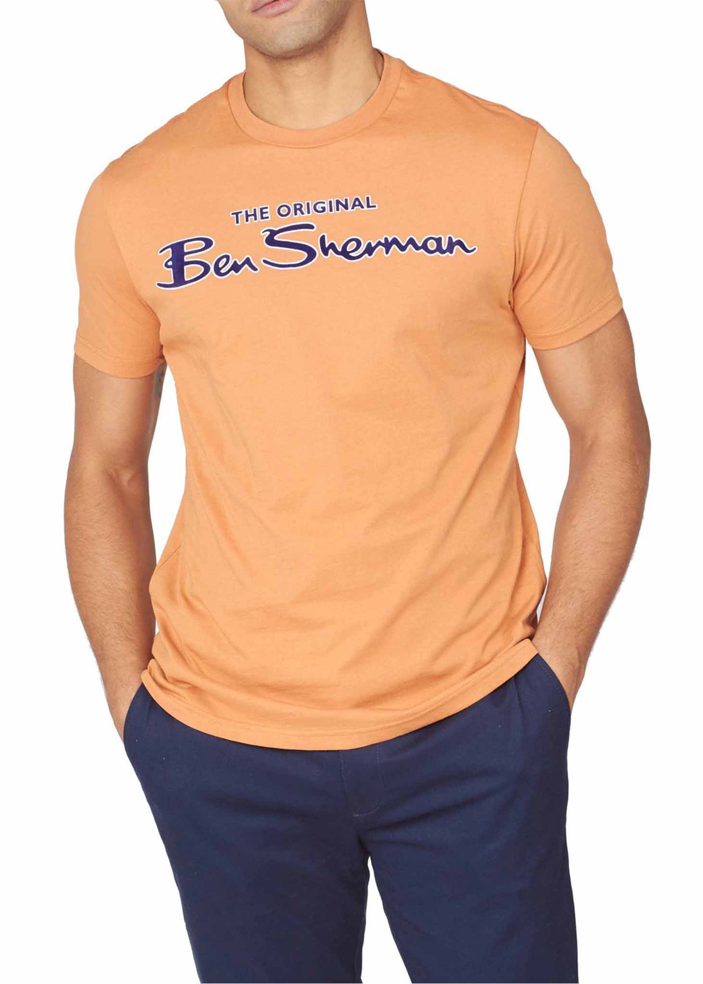 Ben Sherman T-shirts  Signature flock tee -anise 