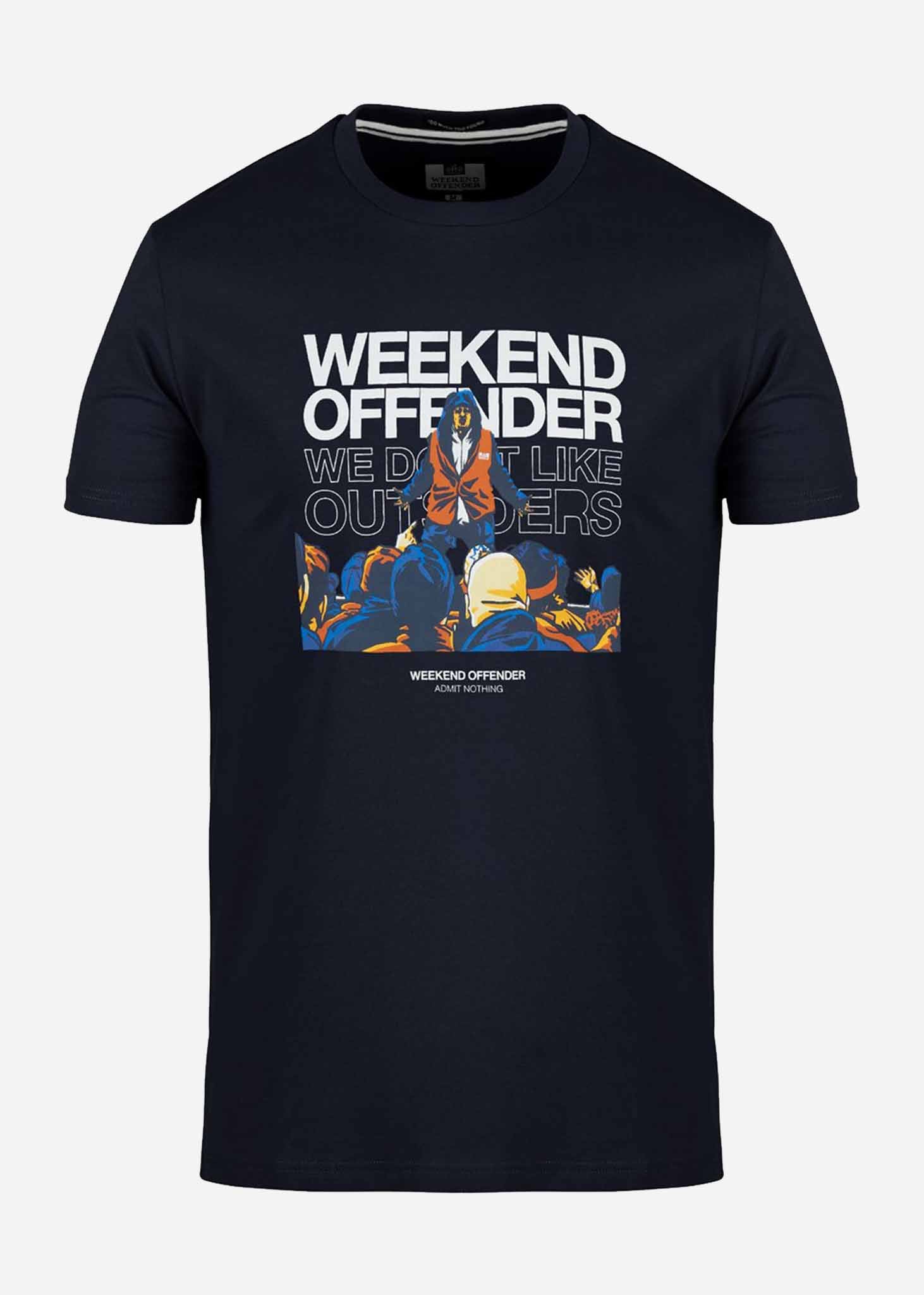 Weekend Offender T-shirts  Bovver - navy 