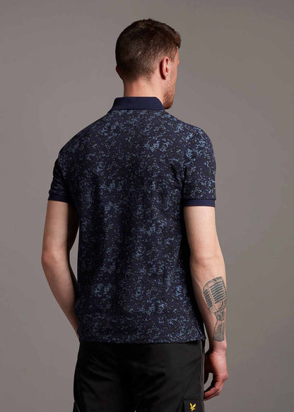 Lyle & Scott Polo's  Earth camo polo shirt - dark navy 