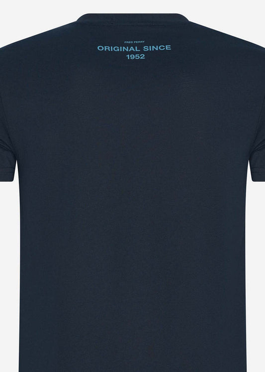 Fred Perry T-shirts  Glitched graphic t-shirt - navy 