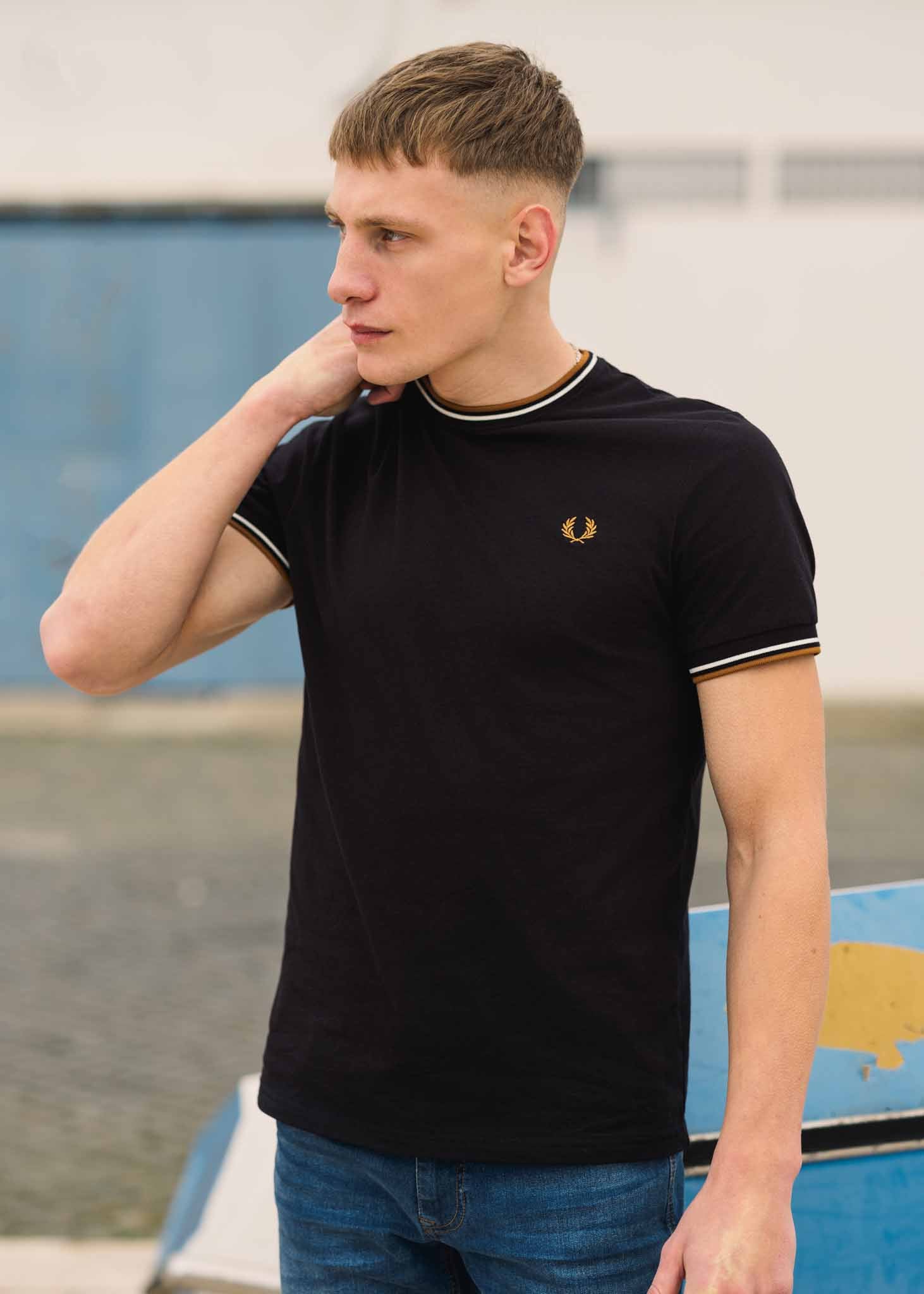 Fred Perry T-shirts  Twin tipped t-shirt - black 