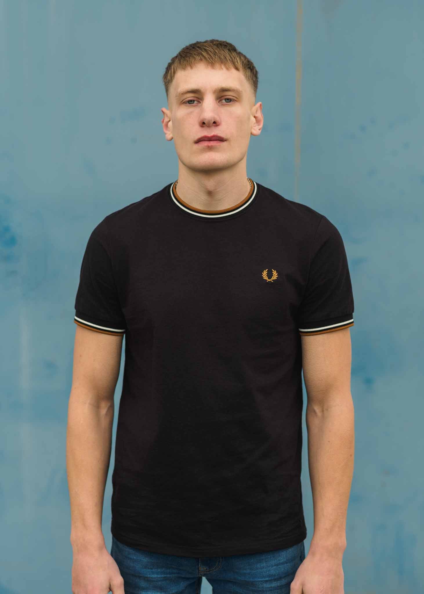 Fred Perry T-shirts  Twin tipped t-shirt - black 