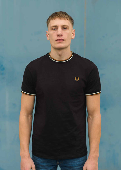 Fred Perry T-shirts  Twin tipped t-shirt - black 